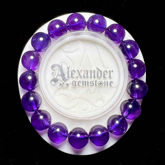 Dark Purple Amethyst 12mm Bracelet